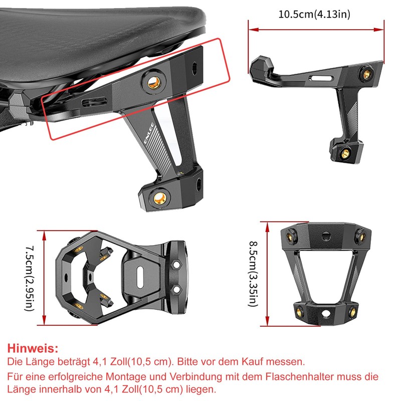 Double Bottle Holder Bicycle Adapter 4.1 Inch Long, Bicycle Bottle