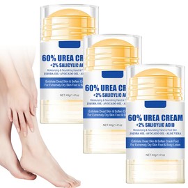 Foreverup Urea Foot Cream 60 Percent, Moisturising Foot Cream for Cracked Heels and Dry Skin, Urea Cream 60 Percent for Feet, Cracked Heel Repair Cream for Skin Care Hands & Feet (40g, 3pcs)