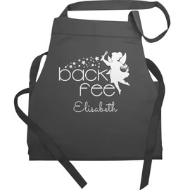 Geschenk mit Namen personalisiert by Shirtracer - Apron - Baking Apron Women - Back Fairy Backfee with Name, 5 anthracite