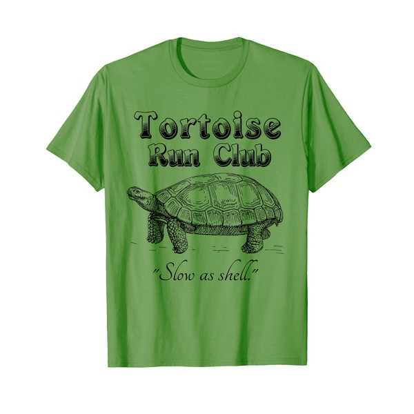 Marathon Running Funny T Shirt Tortoise Run Club T-Shirt