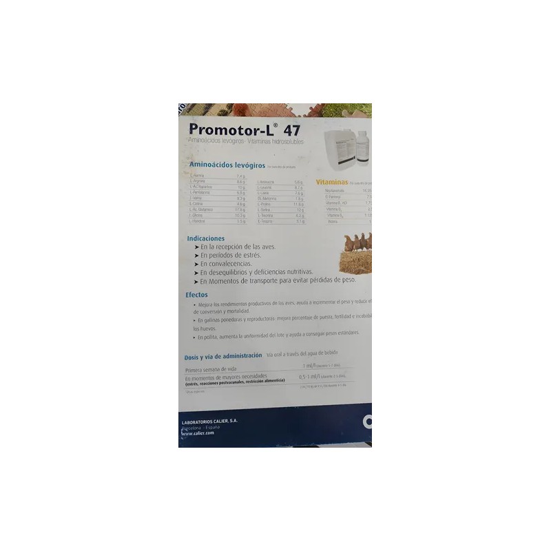Promotor L47 Vitaminas Y Aminoácidos 100m 2pz Tilapia Trucha
