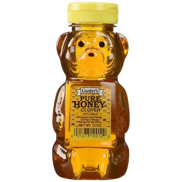Gunter's Pure Clover Honey Bears, 12 Oz (Pack of 2)