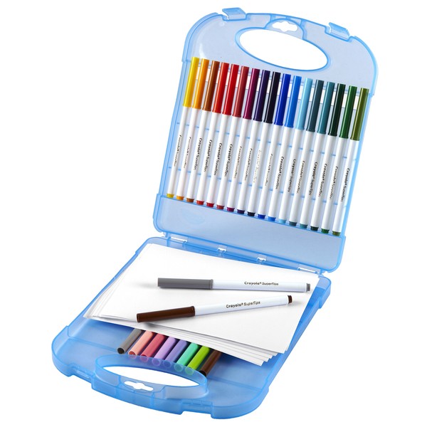 Crayola Super Tips Washable Marker Set, 65Piece, Gift for Kids