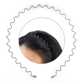 Men's Black Headband 1P Steel Black Thin Iron Simple Men / 남자 검정 머리띠 1P 스틸 블랙 얇은 철 심플 남성