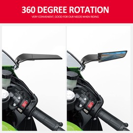 Wodpice Rearview Mirrors Motorcycle Accessories For Ninja 400 650 Wind Wing Adjustable Rotating Side Mirror Winglet 2018-2022