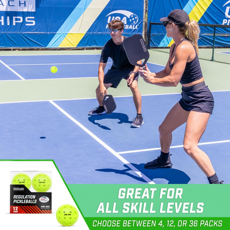 GoSports GS 40 Pickleball Balls - 4 Pack of Regulation