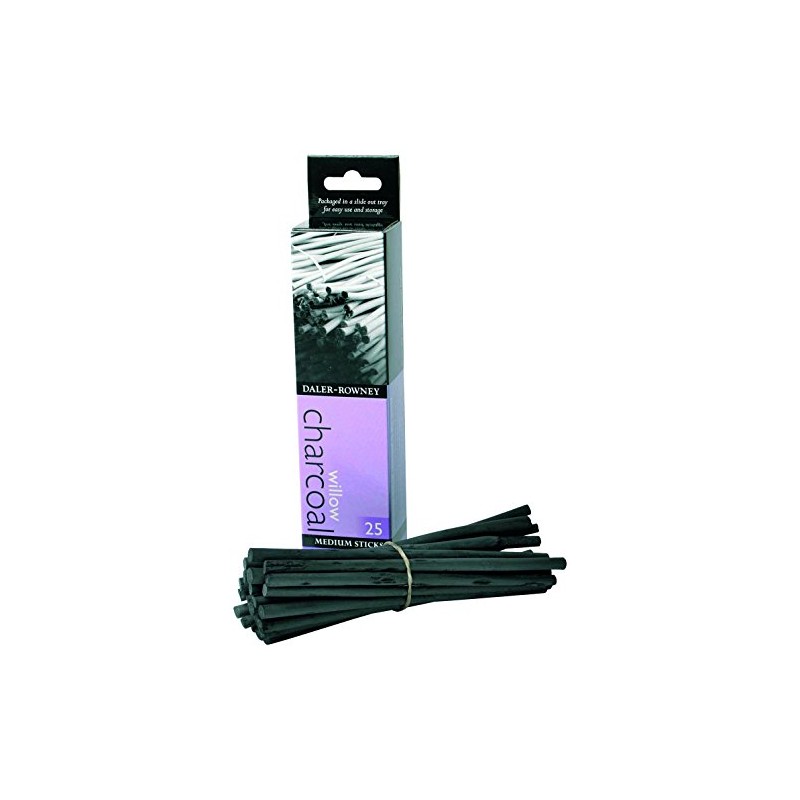 Daler-Rowney Artists Charcoal Medium Set, 25-Piece, Drawing and Sketching, Professional