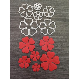3D Rose Flower Metal Die Cuts,Wedding Flower Leaf Leaves Cutting Dies Cut Stencils for DIY Scrapbooking Album Decorative Embossing Paper Dies for Card Making (Flower A)