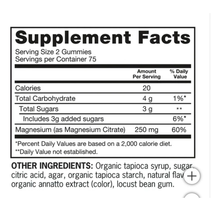 Qunol Magnesium Citrate Extra Strength 250 mg, 150 Gummies