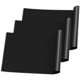 Goalfly Large Oven Liners for Bottom of Oven, 3 Pack Heavy Duty Oven Mat Set, Thick Oven Liners for Bottom of Electric Oven, Reusable Oven Protector Liner, 15.75 x 23.62 Inch, Black