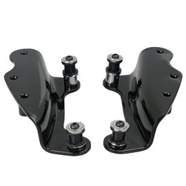 SWESGI - Negro para el respaldo de montaje Sissy Bar portaequipajes 4 puntos Kit de herramientas de acoplamiento compatible con Touring R...