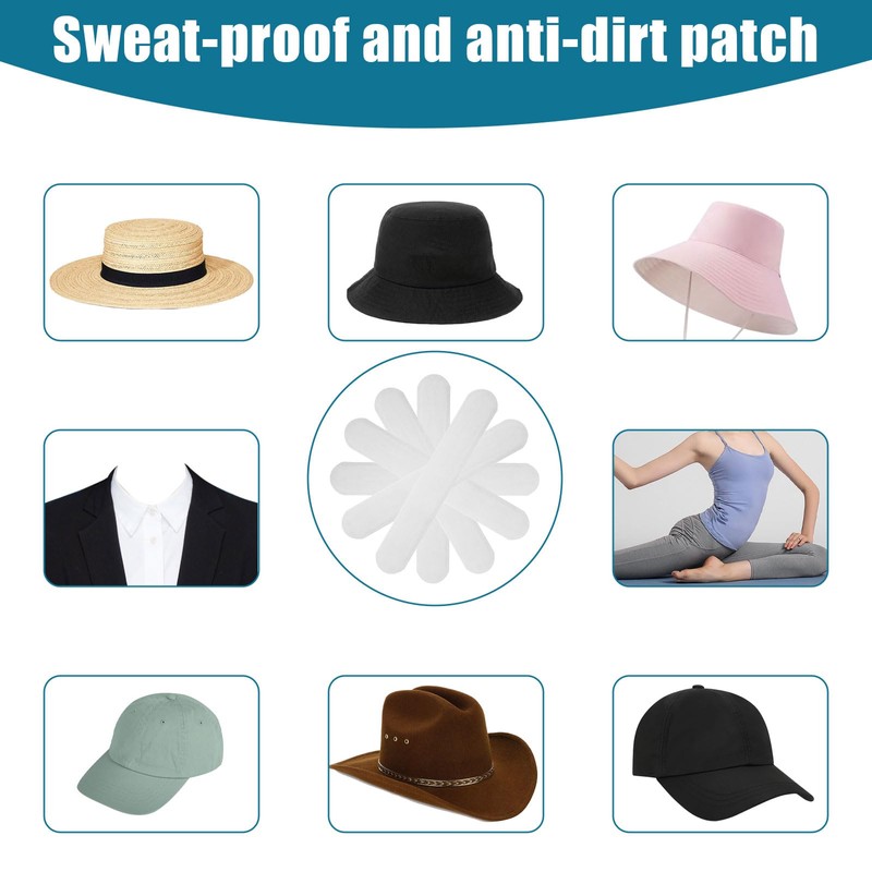 60Pcs Golf Sweat Hat Liner,Hat Sweat Liner Disposable,Golf Absorb Hats