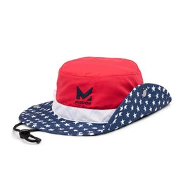 MISSION Cooling Bucket Hat - Unisex Wide-Brim Hat for Men & Women - Lightweight, Foldable & Durable - Cools Up to 2 Hours, Stars & Stripes, One Size