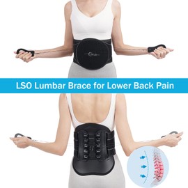 HKJD LSO Soporte de espalda de descompresión lumbar, sistema de polea ajustable, soporte de espalda para dolor de ciática, laminectomía, lesiones de disco, espasmos musculares de espalda, protección antes y después de la cirugía de columna vertebral