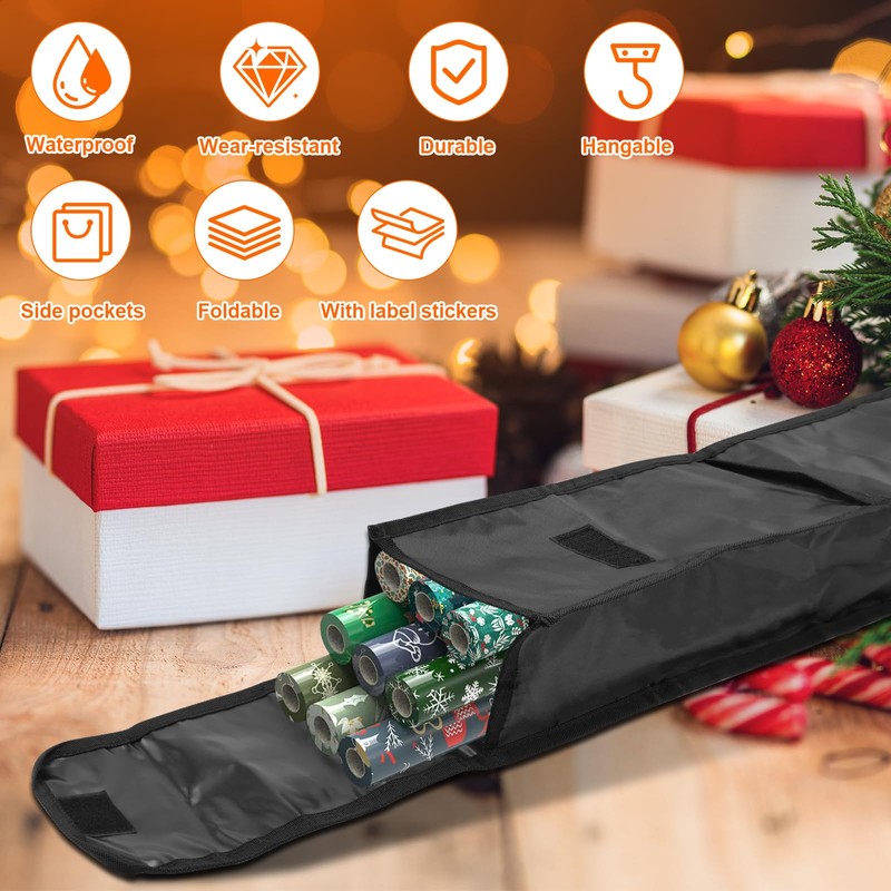 CHRI Wrapping Paper Storage Organiser, 82 x 12 x 34
