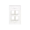 Quad Outlet Rj45 Universal Keystone Face Plate / Wall Plate,