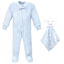 Hudson Baby Baby Flannel Plush Sleep and Play and Security Toy, Boy Star, 6-9 Months