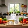 White Square Timer Clock 60-Minute Mechanical Kitchen Timer Wind up