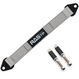 RASTP Limit Strap, Premium Quad Wrap Limit Strap Car Hauler Axle Straps Truck Wrecker Wheel Tie Down Strap with 10,000 Lb Webbing Strength (18 Inch,Gray)