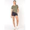 Eight2Nine Women's Chino Shorts with Braided Belt, Dark-grey