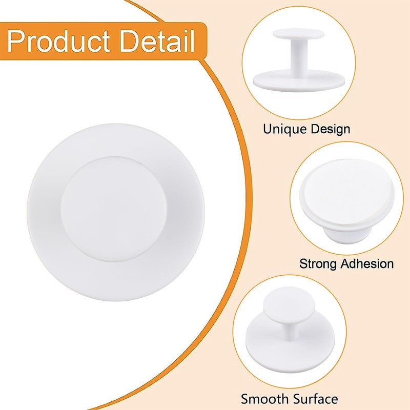 MOROBOR Self-Stick Drawer Knobs Pull Handle, 20pcs Plastic Handles Cabinet