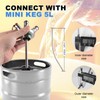 Marinersbrew Mini Keg Dispenser Stainless Steel Double Ball Lock Quick