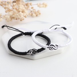 Couple Gifts Ideas Pinky Promise Matching Couples Bracelets Distance Relationship His Hers Cute Stuff Sweetest Christmas Birthday Valentines Day Gifts for Him Her Boyfriend Girlfriend Bf Gf Men Women