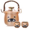 Traditional Japanese Pottery Sake Set - Exquisite Mino Ware Ceramic