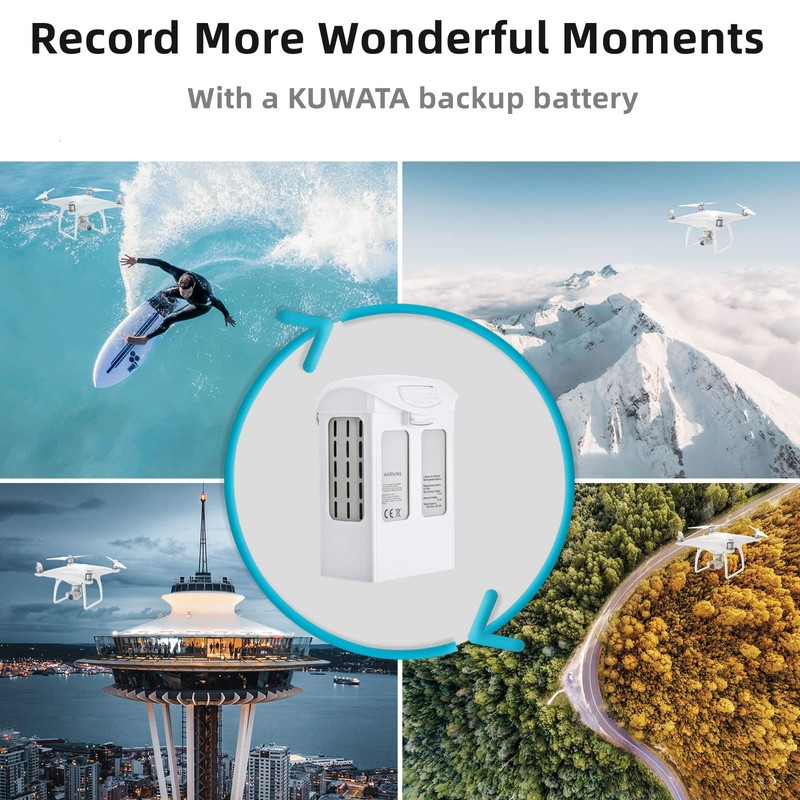 KUWATA Phantom 4 Batteries, 2-Pack 5870mAh Intelligent Flight Battery for