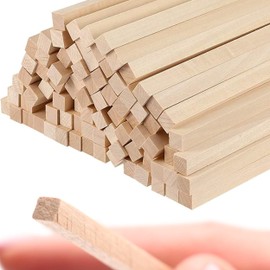 40PCS Square Basswood Dowel Rods 12 Inch – Unfinished Wood Dowels 3/8 Inch x 12 Inch Wooden Dowels Rods for Craft Sticks Wooden Bass Wood Rods for Arts and DIY Projects