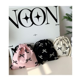 GlowL Ribbon Mini String Cosmetic Pouch Makeup Daily Storage Organization Portable Bag / 글로우엘 리본 미니 스트링 복조리 화장품 파우치 메이크업 데일리 수납 정리 휴대용 가방