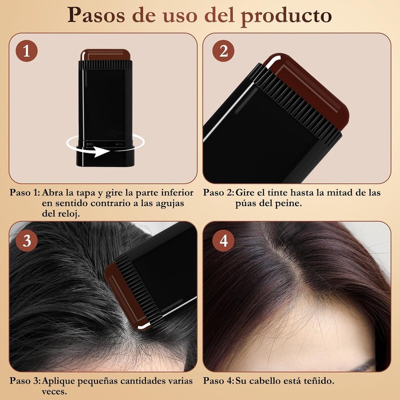 Peine para Tinte de Cabello, Peine con Tinte para Cubrir