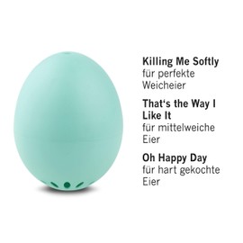 Gute Laune PiepEi Türkis - Singende Eieruhr zum Mitkochen - Eierkocher für 3 Härtegrade - Gute Laune Geschenk - Lustiges Kochei - Musik Eggtimer - Brainstream