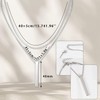 Eigso Men's Necklace Stainless Steel Bar Pendant Necklaces Snake Chain