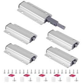 vsshe Pressure Door Opener Cabinet Push to Open Door Opener, Pack of 5 Cupboard Door Damper, Magnetic Door Catch Push, Doors Furniture Drawers Cabinet Door Magnetic Catch Pressure Door Opener, Push