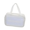 Vaguelly Frosted Makeup Bag PVC Travel Organizer Wash Bag for