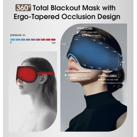 Sleep Mask with Headphones Bluetooth 5.4, TOPOINT Blackout Eye Mask for Sleeping Headphones Earphones with Soft Bamboo Cotton Cooling Breathable, HD Stereo Speaker for Side Sleepers Women Men Travel