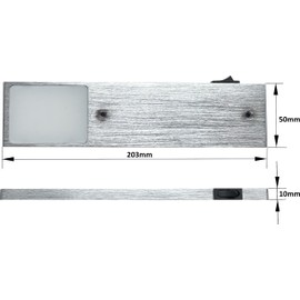 ACCE Aluminium Body LED Under-Unit Light Kitchen Furniture Cabinet Light Warm White or Neutral White Including Converter One Spotlight with Switch (5, Warm White)