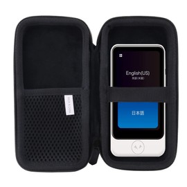 POCKETALK S Plus Multilingual Voice Translator Compatible Storage Case - WERJIA.JP (Black (Large))