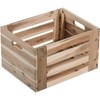 eHemco Large Solid Wood Storage Crates, Unfinished, Set of 2