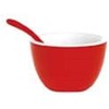 zakdesigns" Duo Bowl, Melamine Red/White, 10 x 10 x 7.5