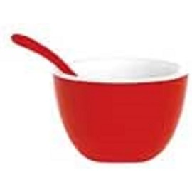 zakdesigns" Duo Bowl, Melamine Red/White, 10 x 10 x 7.5 cm