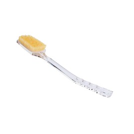 Bass Brushes | Esthetician Grade Bath & Body Brush | 100% Natural Bristle Firm | High Polish Acrylic Handle | Square Style | Crystal Clear Finish | Model 79T - CLC