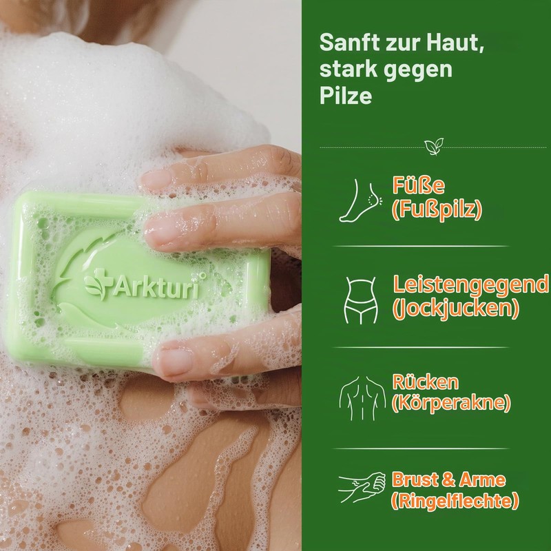 Tea Tree Oil Soap, Relieves Athlete's Foot, Itching, Acne and
