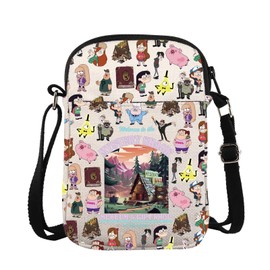 ZJXHPO Mystery Shack Cross Body Bag Cartoon Inspired Messenger Bag Gravity Falls Shoulder Bag Mystery Shack Carry On Bag (C-Mystery Shack CB)