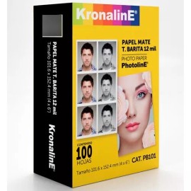 Kronaline Papel Fotográfico T. Barita 12 Mil 100 Hojas 4x6  Kronaline