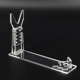 Sankuai Pistol Stand Gun Holder Gun Stand Acrylic Height Adjustable 5 Heights/3 Lengths 19.5 x 5 x 16 cm