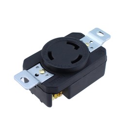 Maxmoral NEMA L6-30R Flush Mounting Locking Receptacle, Twist Lock Socket/Outlet for Generator, 30 Amp 250V 2 Pole 3 Wire Grounding, Industrial Grade Heavy Duty