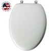 MAYFAIR 1844CP 000 Toilet Seat with Chrome Hinges will Never