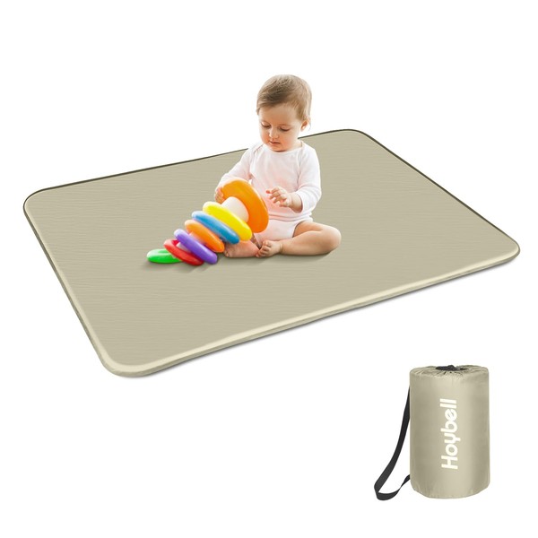 Hoybell Baby Play Mat for 52"x35" Kids Play Tent, Thicken Portable Self-Inflating Playmat for Kids Playhouse, Baby Mat for Floor with Travel Bag